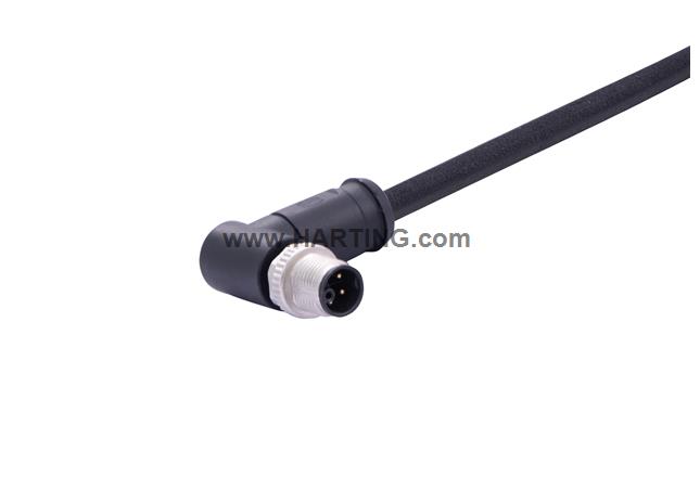 M12 L-cod 4-pol an/- m/- PUR 1.0m